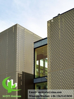 Metalen aluminium panelen met een gouden kleuren bekleding