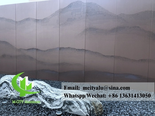 3 mm geperforeerd Metalen bekleding metalen gevels metalen scherm voor wandbekleding met poederlaag zwart