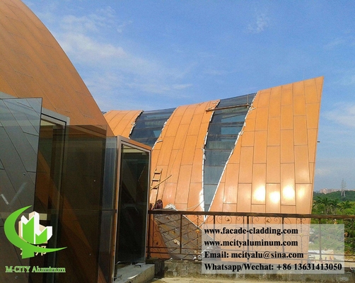 Plaat van massief aluminium gevormd bekledingspaneel voor de buitenversiering van gebouwen