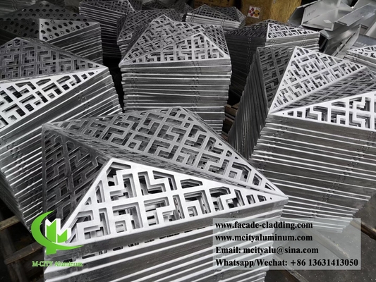 Driehoek 3D Metalen aluminium panelen perforatieplaat voor gevelbekleding