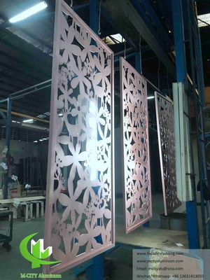 Laser gesneden kunstmuurscherm metalen plaat aluminium panelen voor gevelversiering