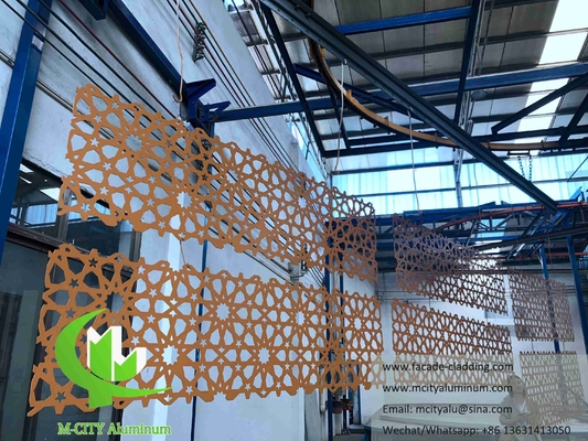 Metalen wandpanelen voor moskee Mashrabiya aluminium plaat Arabisch ontwerp voor muur bekleding gevelsysteem