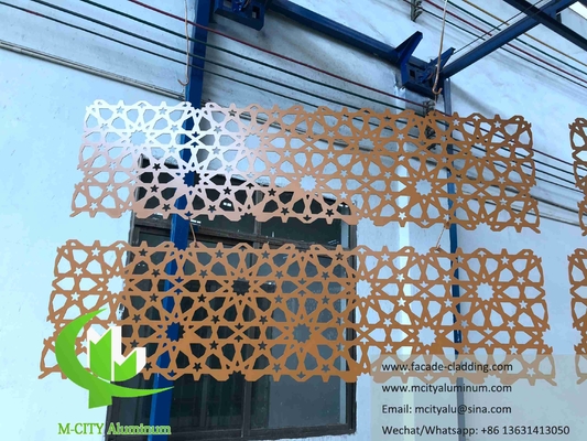Buitenkant Architectonische aluminium gevel laser gesneden voor wandbekleding