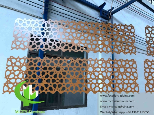 Islamitische architectuur aluminium gevel laser gesneden voor moskee muur bekleding