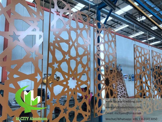 Metalen wandpanelen voor moskee Mashrabiya aluminium plaat Arabisch ontwerp voor muur bekleding gevelsysteem