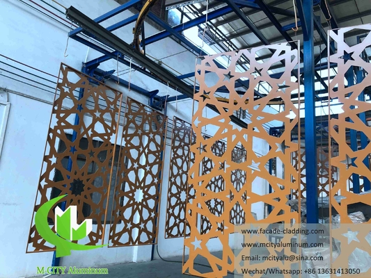 Metalen wandpanelen voor moskee Mashrabiya aluminium plaat Arabisch ontwerp voor muur bekleding gevelsysteem