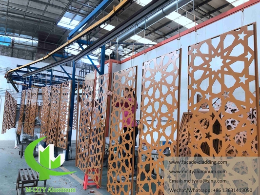 Architectonische aluminium gevel met laser gesneden metaalplaat voor de muur bekleding moskee moslim