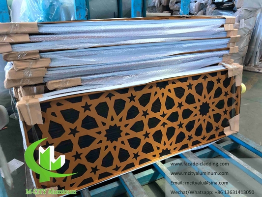 Metalen wandscherm Moskee Mashrabiya aluminium plaat voor muur bekleding gevelsysteem