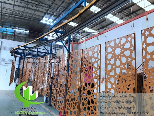 Metalen wandscherm Moskee Mashrabiya aluminium plaat voor muur bekleding gevelsysteem