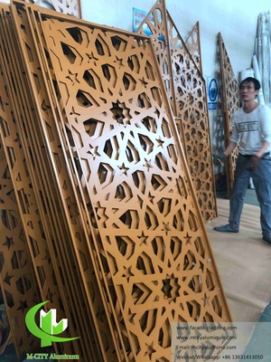 Laser gesneden metalen scherm decoratie voor gevel, hek, handrail decoratie Aluminium materiaal