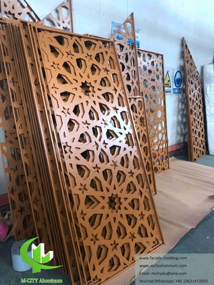 Metalen aluminium scherm laser gesneden plaat Aluminium gevels voor moskee Mashrabiya