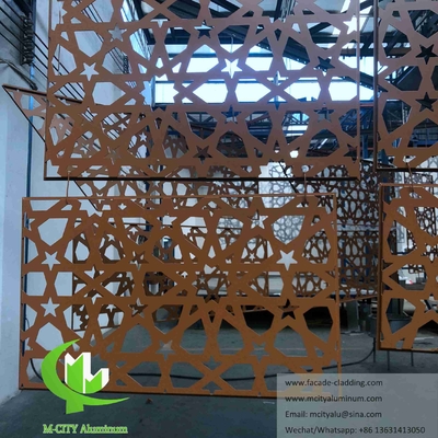 Laser gesneden metalen scherm decoratie voor gevel, hek, handrail decoratie Aluminium materiaal