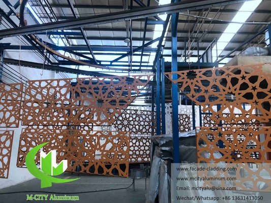 Metalen aluminium scherm laser gesneden plaat Aluminium gevels voor moskee Mashrabiya