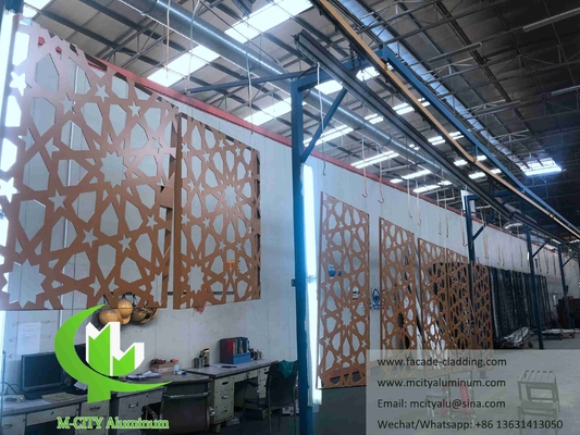 Metalen aluminium scherm laser gesneden plaat Aluminium gevels voor moskee Mashrabiya