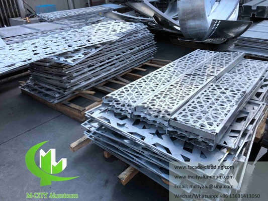 Metalen met lasergesneden scherm van aluminium, bekleed voor de buitenversiering van gevels van gebouwen
