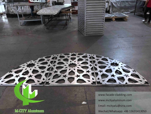 Architektonische aluminium gevel met laser gesneden metaalplaat voor wandbekleding