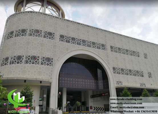 Islamitische architectuur aluminium gevel laser gesneden voor moskee muur bekleding