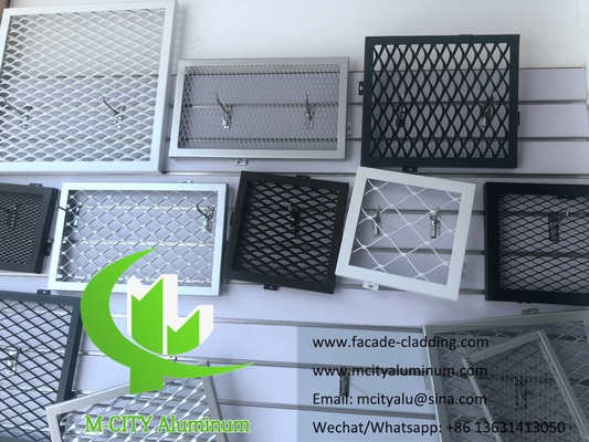 Metalen bekleding Aluminium mesh uitgebreid scherm Voor wandbekleding Gevelpanelen Decoratie