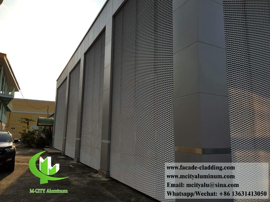Buitenkant Architectonische aluminiummetaille vergrote schermpanelen voor gevel