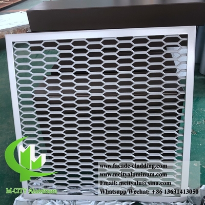Metalen bekleding Aluminium mesh uitgebreid scherm Voor wandbekleding Gevelpanelen Decoratie