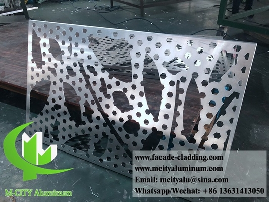 8 mm aluminium laser gesneden plaat Architectonische aluminium gevel laser gesneden voor hek