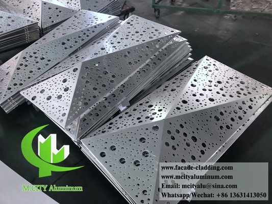 Metalen gevels met geperforeerde ronde gaten metalen scherm aluminium wandbekleding ontwerp