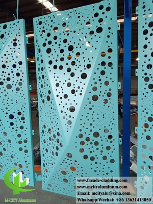 3D-vormige geperforeerde aluminium panelen voor hotelgevel