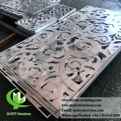 Metalen buitenste aluminium laser gesneden plaat Architectonische aluminium gevel laser gesneden voor gordijnwand