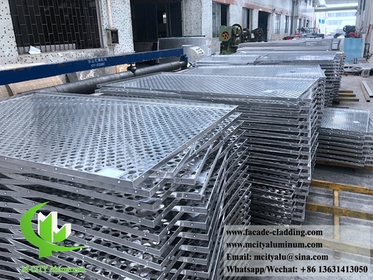 Metalen buitenste aluminium laser gesneden plaat Architectonische aluminium gevel laser gesneden voor gordijnwand