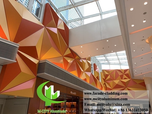 3D-aluminiumpanelen voor hotelgevel