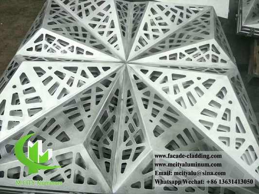 3D-aluminiumpanelen voor hotelgevel