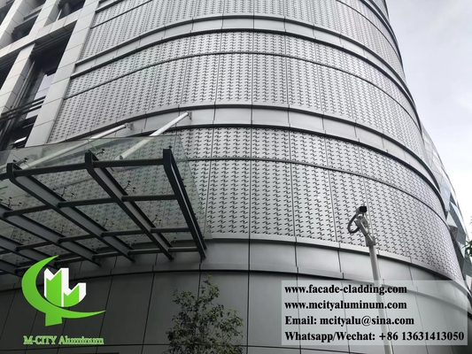 Metalen gevels met geperforeerde ronde gaten Metalen wandbekleding
