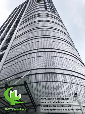China leverancier Poederbedekt metalen aluminium geperforeerd paneel voor buitenbekleding van gevels