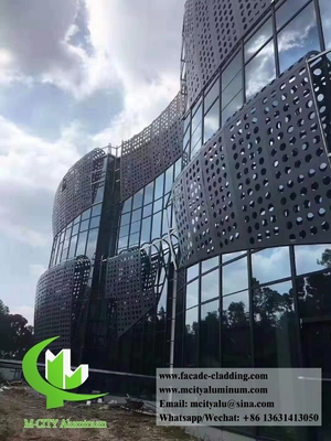 China leverancier Poederbedekt metalen aluminium geperforeerd paneel voor buitenbekleding van gevels