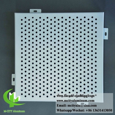 3 mm Poederlaag Metalen aluminium geperforeerd paneel bekleding voor buitenbekleding van gevel