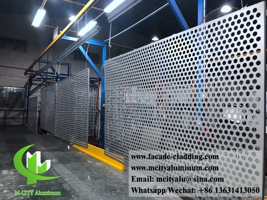 Perforated Metal aluminium panel met ronde gaten patroon perforatie gebruikt voor gebouw gevel