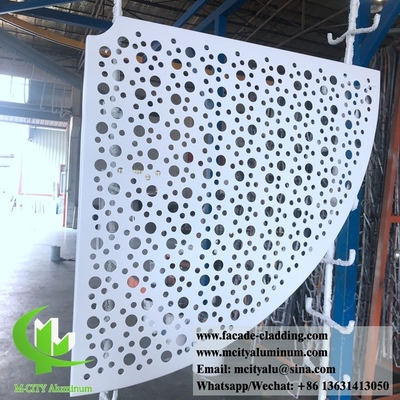 CNC-punchpaneel van aluminium, fluorkoolstof, geperforeerd paneel, gordijnwand voor gevelbekleding