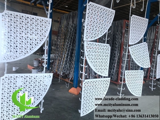 Perforated Metal aluminium panel met ronde gaten patroon perforatie gebruikt voor gebouw gevel