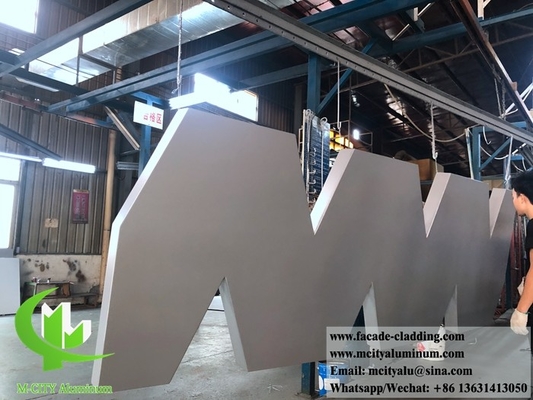 3D-metalen panelen aluminiumplaat voor wandbekleding architectonisch bouwmateriaal