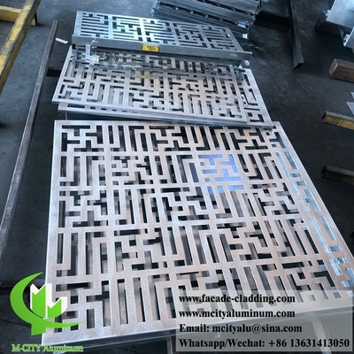 Perforerende aluminium-massieve plaat met metaalbekleding voor aluminium-schermen voor gevelwanden