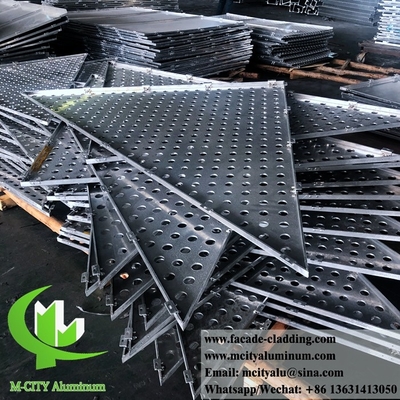 Perforerende aluminium-massieve plaat met metaalbekleding voor aluminium-schermen voor gevelwanden