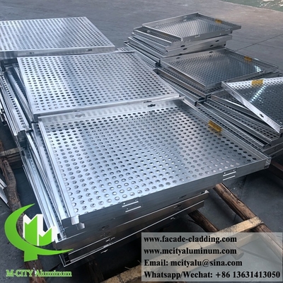 CNC-geperforeerd plaatwerk Buiten aluminiumplaat gevelbekleding 3 mm gevouwen