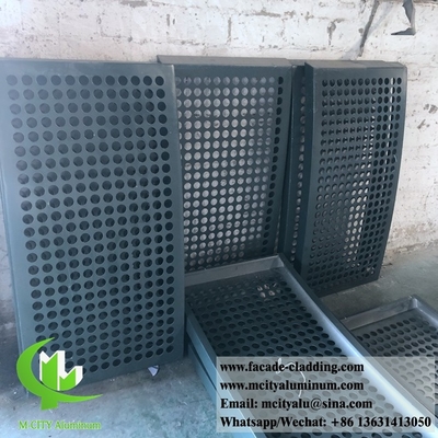 Solid aluminium sheet perforation decorative panel metalen gevels