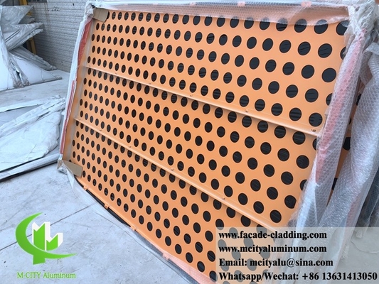CNC Architectonisch geperforeerd plaat buiten aluminium plaat gevel bekleding 3 mm gevouwen