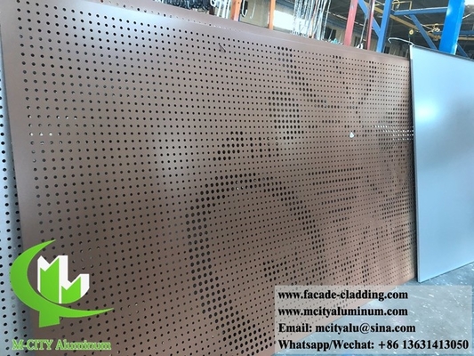 CNC Architectonisch geperforeerd plaat buiten aluminium plaat gevel bekleding 3 mm gevouwen