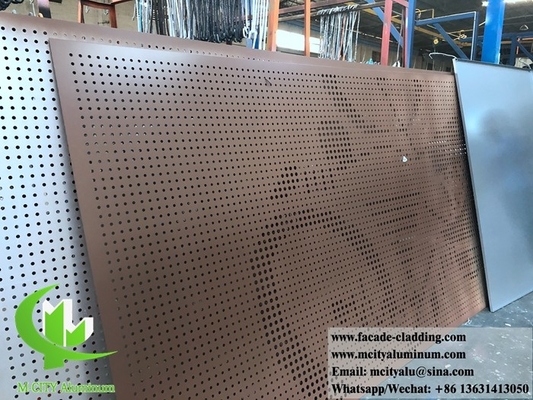 CNC Architectonisch geperforeerd plaat buiten aluminium plaat gevel bekleding 3 mm gevouwen