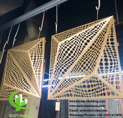 3D geperforeerd plaat Architectonisch aluminium gevel met laser gesneden metaalplaat voor bekleding