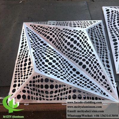 CNC-geperforeerd plaatpaneel Buitenaardse aluminiumplaat gevelbekleding voor gevelbekleding