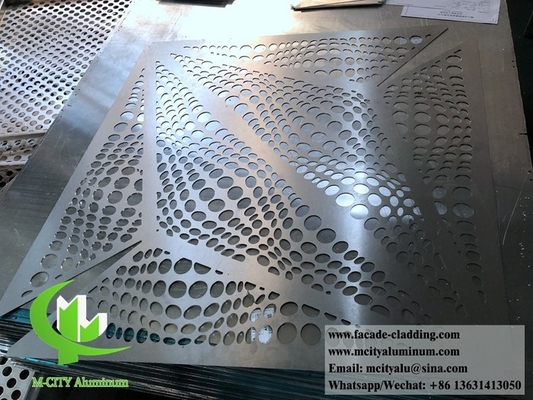 Solid aluminium sheet perforation decorative panel metalen gevels