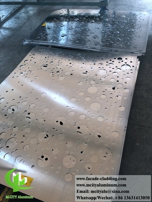 Scherm voor het perforeren van decoratieve patronen van aluminiummateriaal tegen roest